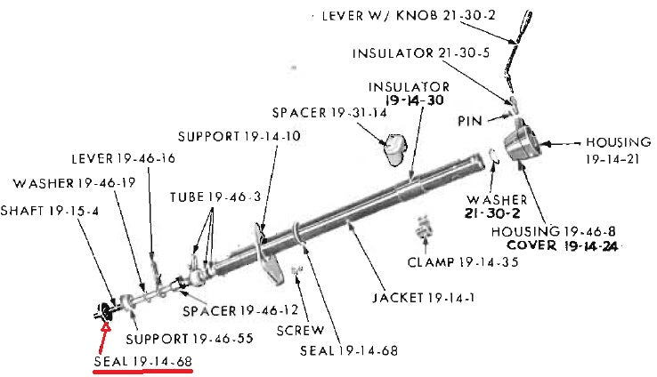 Image 2: Steering Column Lower Tube TO Shaft Seal / Boot : Suit SV1/AP5/AP6/VC - Steering & Suspension