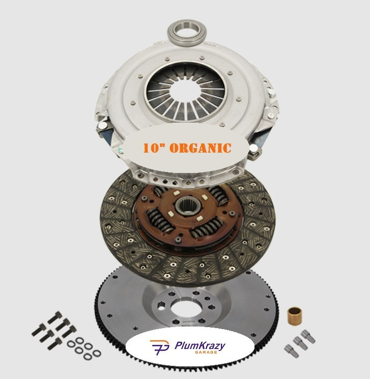 Super HD 10" Organic Clutch & Billet Flywheel Package (148 Tooth) - Hemi 6 & Small block