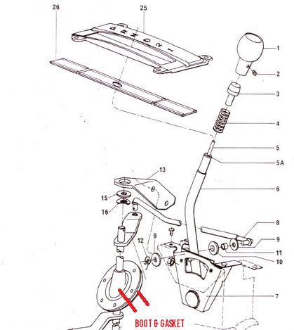 Automatic Floor Shift Shaft - Boot, Retainer & Fastener Kit